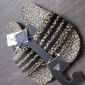 🐆 Leopard Print Adilette Comfort Slides size US7